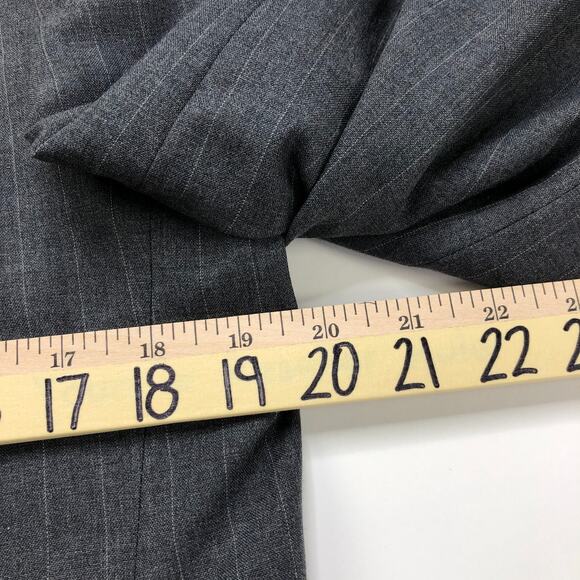 Ermenegildo Zegna Pinstriped 39 Custom Blazer Sport Coat Jacket Gray - Picture 11 of 15